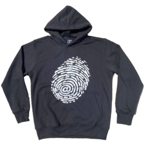 black hoodie fingerprint